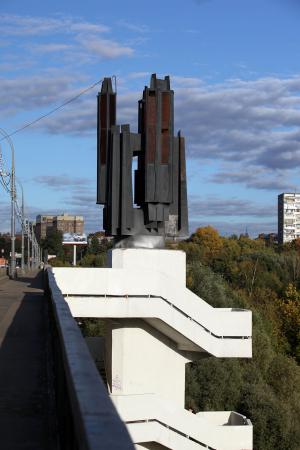 Пространственные композиции на Строгинском мосту в Москве. 1982