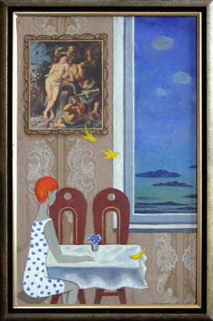 Интерьер с картиной Рубенса. 2001